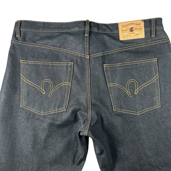 Vintage Rocawear Denim Dark Wash Baggy Jeans Men’s 40x32 Loose Grunge Y2K J-9969 - Picture 6 of 14